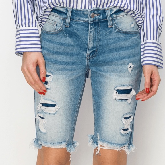 Artemis Vintage Plus Size Harper Mid Rise Bermuda Shorts - Picture 5 of 5